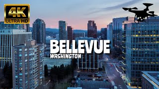 Bellevue Washington In 4K By Drone  Amazing View Of Bellevue Washington [upl. by Eneleahs]