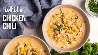 White Chicken Chili a 30 minute dinner  The Recipe Rebel [upl. by Sup]