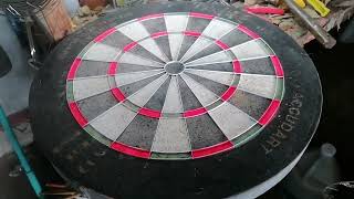 ACCUDART WINMAU 1997 DART BOARD RESTORATION CONVERT TO BLADE [upl. by Zollie]