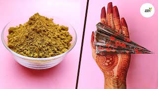 How to make perfect Mehndi paste and mehndi cone at home  Step by step [upl. by Attenal]