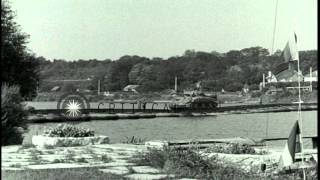 Tanks of the US 3rd Armored Division move across a pontoon bridge in France durinHD Stock Footage [upl. by Zindman]