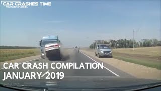 Car Crash Compilation  January 2019  Ep1 [upl. by Marola]