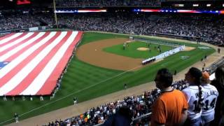 Aretha Franklin National Anthem Detroit Tigers ALCS 101111 [upl. by Fesoj]