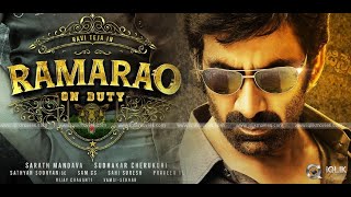 Ramarao On Duty  Full Hindi Dubbed  Action Movie [upl. by Anipsed]