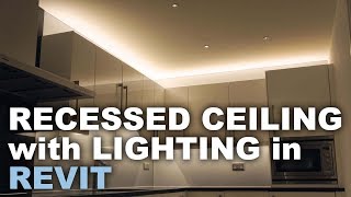 Recessed Ceiling with Light in Revit  Light Tutorial [upl. by Atalaya]