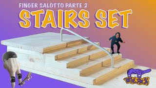 COSTRUISCO UN FINGERSKATE PARK IN SALOTTO parte 23 LE SCALE [upl. by Eecal101]