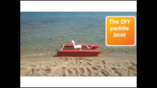 DIY polystyrene pedal powered paddle boat [upl. by Ahsela]