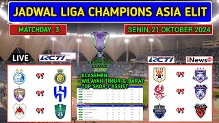 Jadwal Liga Champions Asia Live RCTI  ESTEGHLAL vs AL NASSR  AL AIN vs AL HILAL  AFC ELIT [upl. by Glarum872]