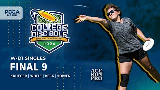 2024 College Disc Golf National Championships  WDI Singles FINAL 9  Krueger White Beck Joiner [upl. by Theron]