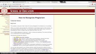Plagiarism Tutorial 1 [upl. by Yrram172]