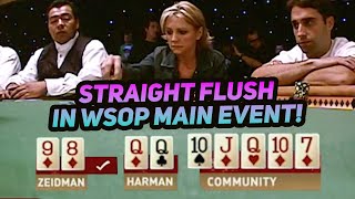 Straight Flush vs Full House in 2005 WSOP Main Event  Jennifer Harman vs Cory Zeidman [upl. by Uhile]