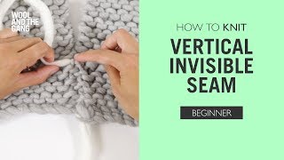 How to Knit Vertical Invisible Seam [upl. by Nive]