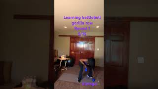 Kettlebell gorilla row shorts viral fyp youtube fitness music homeworkout [upl. by Ulita]