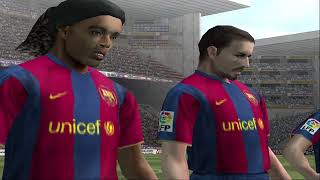 FC Barcelona VS London FC  Pro Evolution Soccer 2008 PES 2K60FPS PS2 Gameplay [upl. by Enitsej]