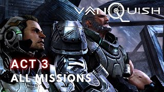 Vanquish Gameplay Walkthrough  Act 3  ALL MISSIONS PC [upl. by Chelsae]