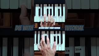 Die with smile  PIANO TUTORIAL shorts piano tutorials [upl. by Hendel]