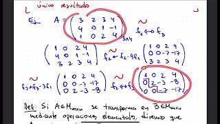 Clase 6 Matrices reducidas escalonadas por filas sistemas de ecuaciones lineales [upl. by Yemarej]