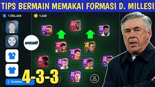 TIPS BERMAIN MEMAKAI FORMASI D MILLESI 433 C ANCELOTTI PAHAMI KARAKTER PEMAIN PES 2021 MOBILE [upl. by Manny936]