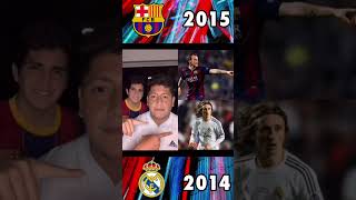 REAL MADRID 2014 vs BARCELONA 2015 realmadrid barcelona championslegue cr7 messi tiktok [upl. by Binny]