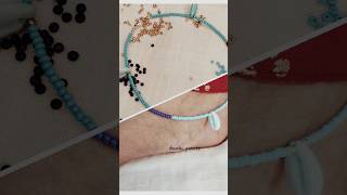 diy Beaded Anklet tutorial shorts shortsfeed jewellery [upl. by Alten]