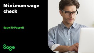 Sage 50 Payroll UK  Minimum wage check [upl. by Nner]