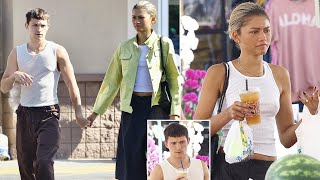 Zendaya amp Tom Holland Step Out in Matching Outfits for a Stylish Day with Her Mom [upl. by Cirted984]