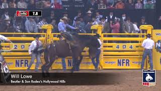 2018 NFR Round 7 Will Lowe on Beutler amp Son Rodeos Hollywood Hills [upl. by Kolva110]