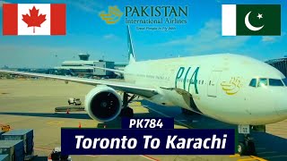 ✈️ 🇨🇦 Canada To Pakistan 🇵🇰  Toronto To Karachi  PIA Flight Report ✈️ [upl. by Adnohsel]