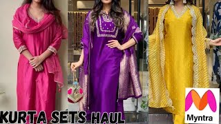 Myntra 2024 Trendy Collection FESTIVE KURTA SET  Myntra Latest Picks myntrahaul [upl. by Gnivre]