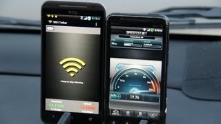 Sprint WiMax EVO3D vs 4G LTE EVO4GLTE 38MBs DOWNLOAD [upl. by Aryt965]