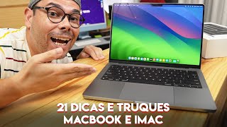 21 DICAS E TRUQUES PARA VOCÊ FAZER NO MACBOOK E IMAC [upl. by Somerville]