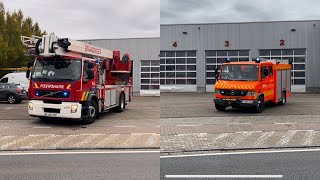 Uitruk brandweer post Putte voor bijstand ziekenwagen ladder in Beerzel Putte [upl. by Henig]