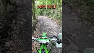 Dont engine brake with a 2 stroke  2 stroke dirt bike  Kawasaki kx250  Husqvarna te150  AOAA [upl. by Siskind153]