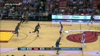 John Wall speeds by all 5 Miami Heat players [upl. by Aridni412]