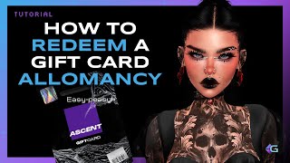 Tutorial How to REDEEM a GIFTCARD from ALLOMANCY system  Second Life [upl. by Lerual]