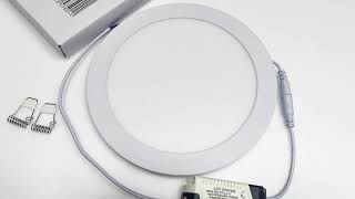 18W LED Round Recessed Ceiling Panel Natural White 4000K [upl. by Erual]