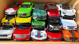 Box full of scale132 alloy model Cars Ferrari SF90 Bentley Urus Porsche Mclaren Jaguar [upl. by Lucas358]