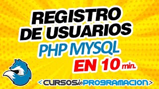 Registro de usuarios php mysql 🔴 en 10 minutos [upl. by Freyah]