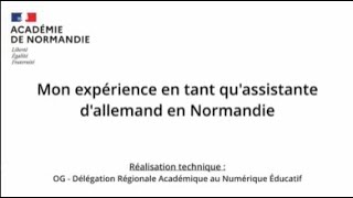 Assistantes de langue allemande dans lacadémie de Normandie  VO [upl. by Yvon588]