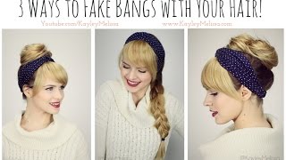 3 Ways to Fake Bangs with Your Hair [upl. by Nosimaj]