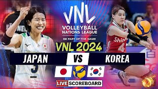 VNL LIVE │ JAPAN vs KOREA Live Score Update Today Match VNL 2024 FIVB VOLLEYBALL NATIONS LEAGUE [upl. by Eille]