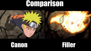 Naruto VS Pain Canon VS Filler Comparison Side by Side [upl. by Ntsyrk]