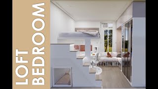 Minimalist Loft Bedroom Small Room Designs [upl. by Eanom]