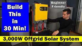 Build a 3000W Offgrid Solar System in 30 Min Natural Disaster Grid Down RV and More [upl. by Atimed]