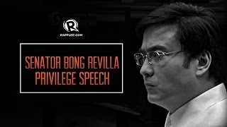 Senator Bong Revilla privilege speech  June 9 2014 [upl. by Lissy]