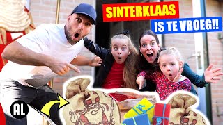 SINTERKLAAS STAAT TE VROEG VOOR ONZE DEUR De Zoete Zusjes Vieren Sinterklaas ♥DeZoeteZusjes♥ [upl. by Eimrots]