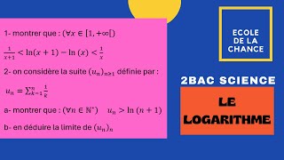 LE LOGARITHME 2BAC SC V11 mathematics [upl. by Jehanna188]