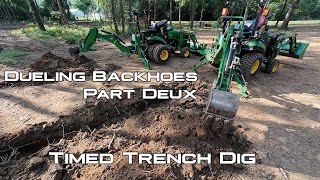 Dueling Backhoes Part 2  More work and more fun [upl. by Mikol909]