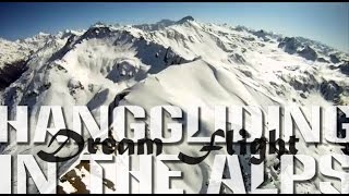 EPIC HANGGLIDING FLIGHT over the alps covered with snow [upl. by Anthe]