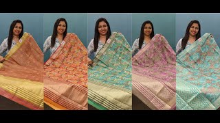 SEMI LINEN TISSUE WEAVING SAREES COLLECTIONS  𝐕𝐈𝐃𝐄𝐎3733  𝐆𝐋𝐈𝐓𝐙𝐈𝐍𝐃𝐈𝐀 FASHION [upl. by Aman]